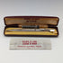 British Vintage Yard O' Red Rolled Silver Hexagon Propelled Pencil in Case